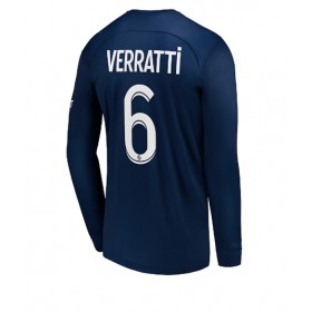 Herren Fußballbekleidung Paris Saint-Germain Marco Verratti #6 Heimtrikot 2022-23 Langarm